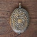 Antique French Mirror Locket Art Nouveau All Original