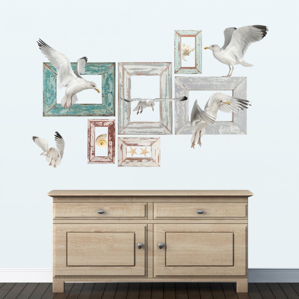 Weathered Adhesive Picture Frame Wall Decals by WallsNeedLove