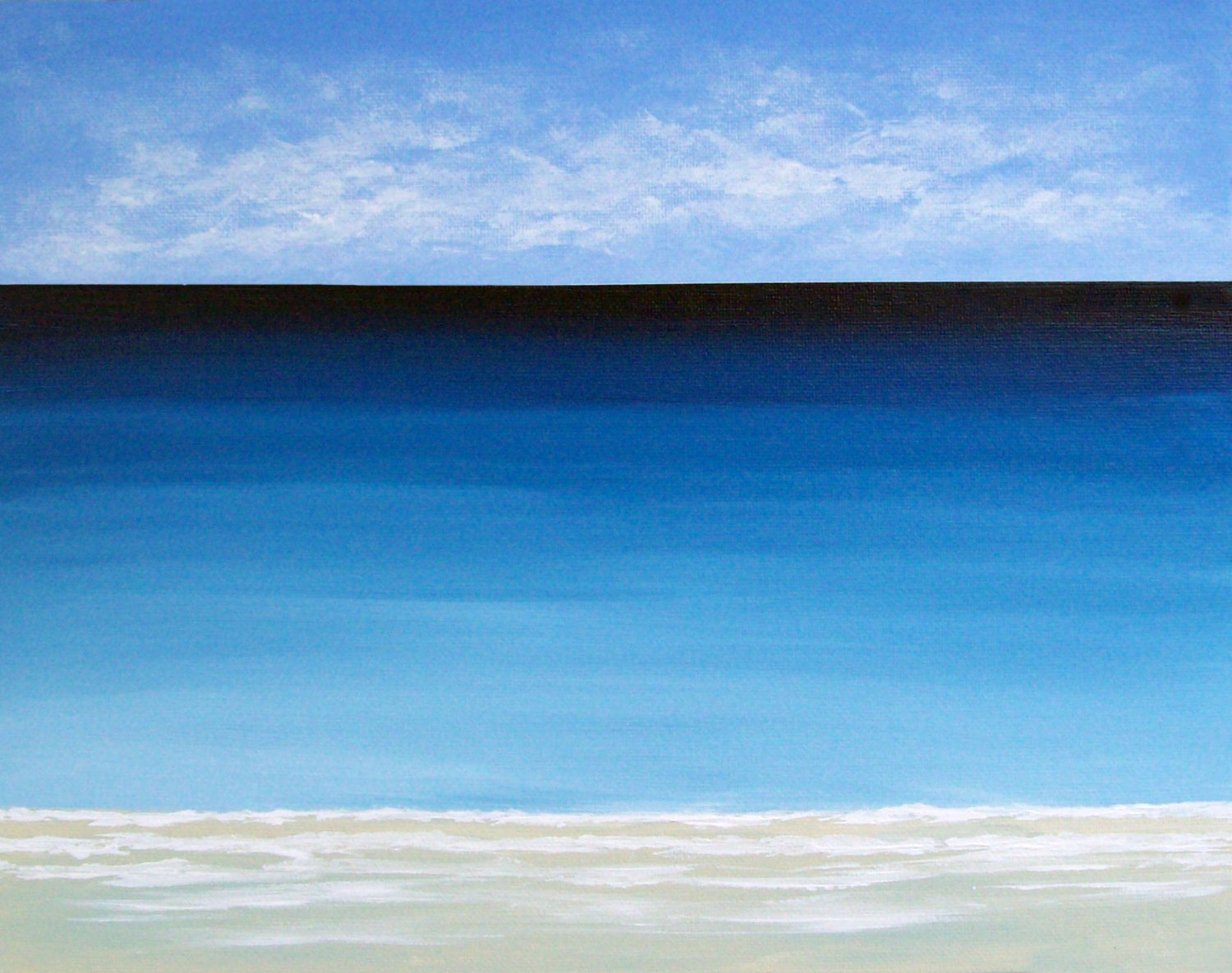 SALE Beach Painting Ocean Painting Modern Beach Art