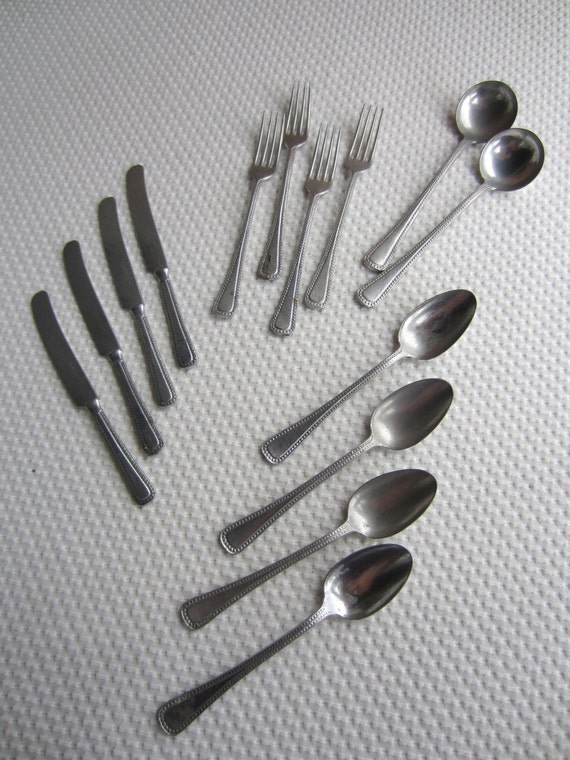 Vintage Toy Silverware Germany Utensils Tableware by corrnucopia
