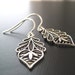 RESERVED Listing - Replacement Simply Silver, Filigree Flowers and Heart, Sterling Silver Earrings