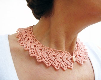 İnstant Download, Crochet Collar Pattern, Tutorial Crochet Peter Pan Collar Pattern