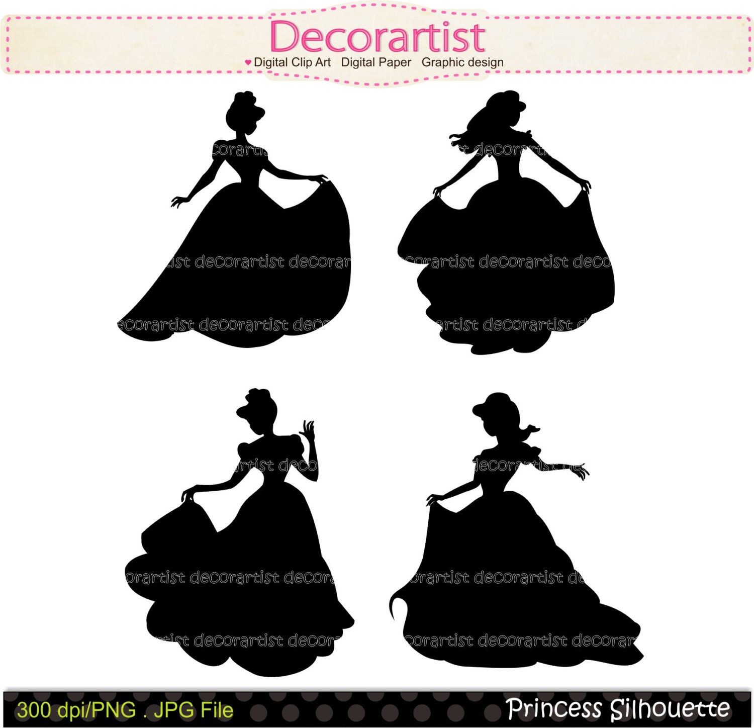 princess silhouette clip art - photo #47