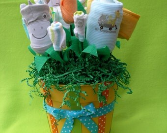 Made to order Gender Neutral Baby Gift Basket, Baby Shower Gift, Unique ...