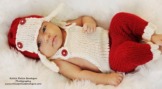 Newborn Photo Prop Pattern/ Overall Pattern / Knitting Pattern / PDF Pattern