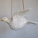 Dove hanging planter, Fitz and Floyd, ceramic, white, 1975