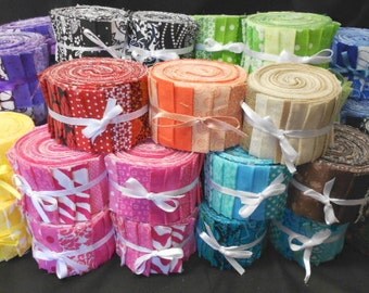 Quilt Fabric Jelly Roll Strips Fabulous Rainbow Colors - SEW FUN QUILTS Time Saver Quilt Kit