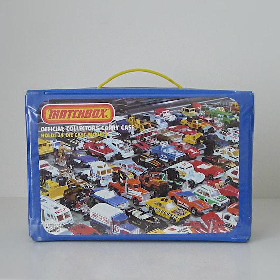 Vintage Matchbox Plastic Carrying Case, 1980s - toy car, kids toy, 80s 