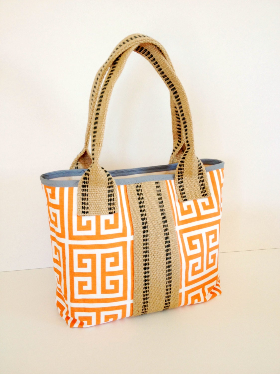 orange tote purse