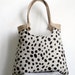 Stone Black/Denton spots fashion tote bag
