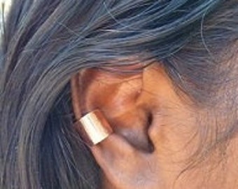 Pure Copper Plain Ear Cuff Smooth Shiny Style
