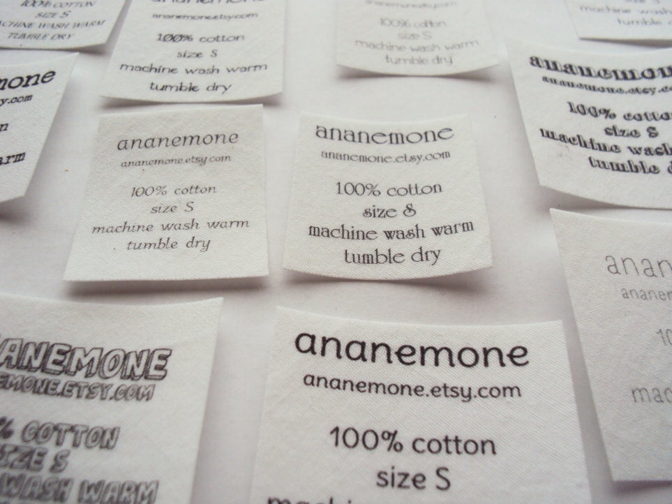 Iron On Laundry Labels custom printed garment care tags
