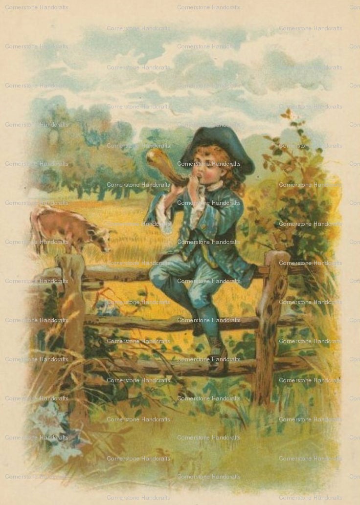 5 VINTAGE Nursery Rhyme Art Prints Instant Digital Download