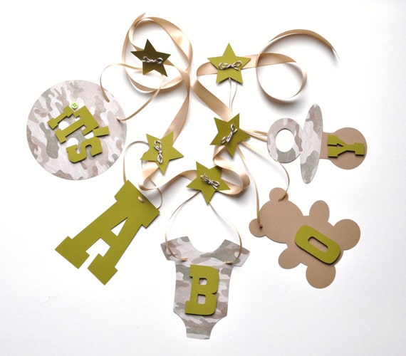 Desert Camo baby shower decorations Its a boy banner by