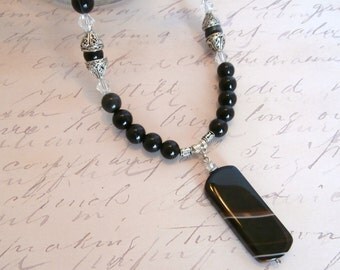 Black Onyx Pendant Necklace
