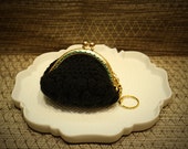 Black and gold coin purse