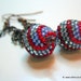 Beaded beads earrings - LOLLYPOP - Globe Beaded Earrings dangles and Swarowky