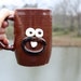 Cute Happy Coffee Cup, Red Coffee Mug