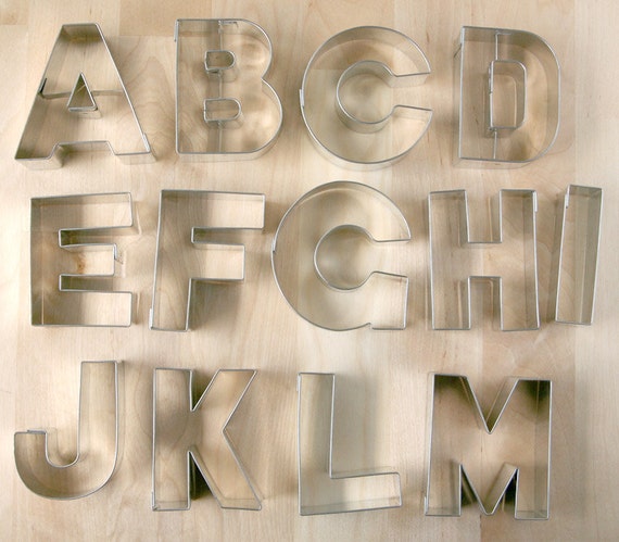 Alphabet Cookie Cutter Set Letter Cookie Cutters Metal