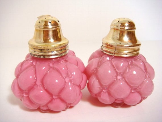 Pink 4 Petal Salt and Pepper Shakers