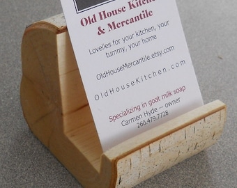 Vertical Birch Branch Business Card Holder