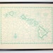 Hawaiian Islands, Letterpress printed Map (Pale Turquoise)