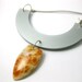 SALE Geometric necklace - orange gemstone jewelry - laser cut plexiglass