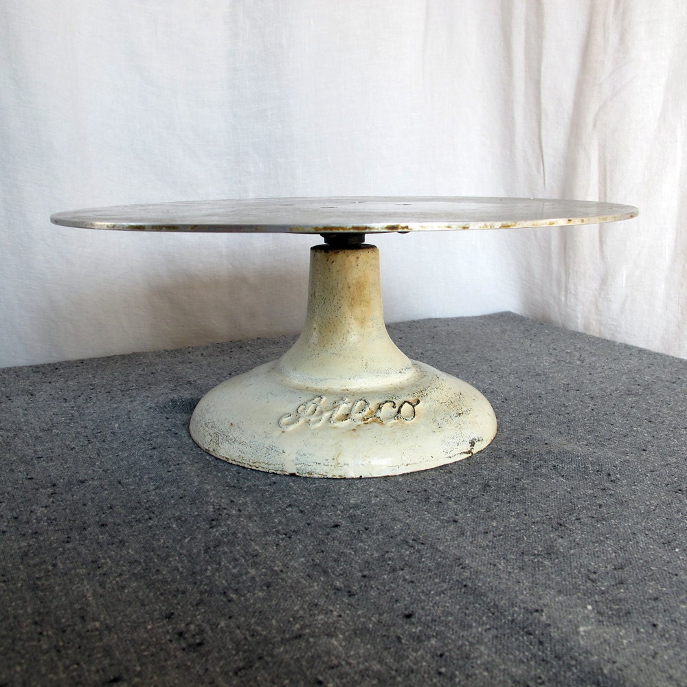 Industrial Cake Stand 1930s Ateco Bakery Cast Iron by nickhaus