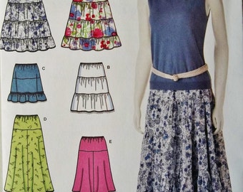 Easy Skirt Pattern, Pull on Skirt Pattern, Ladies Skirt Pattern, Full ...