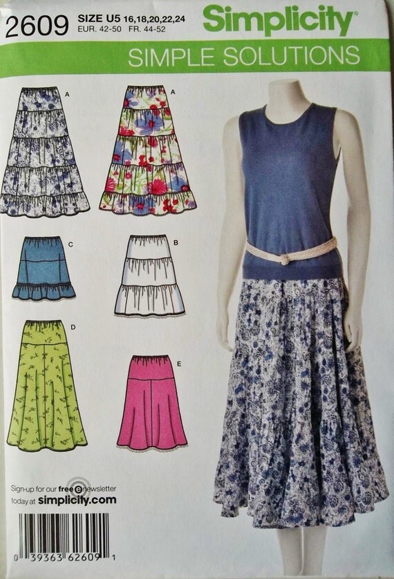 Easy Skirt Pattern Pull on Skirt Pattern Ladies Skirt by blue510