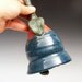 School Bell - Hand Thrown Ceramic in Blue, Red and Green