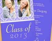 Class of 2013 Purple Damask Graduation Card - Print at Home or E-card Il_170x135