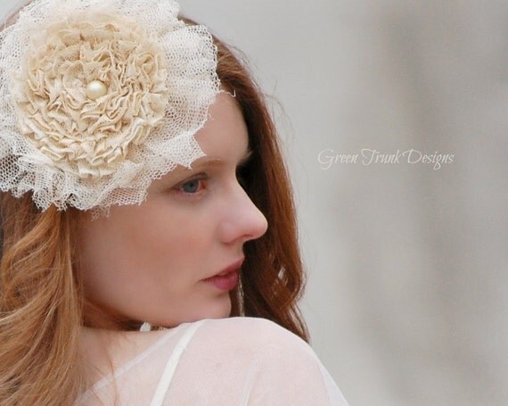 shabby chic lace hair clip barrette rustic by shabby chic lace hair clip barrette rustic by