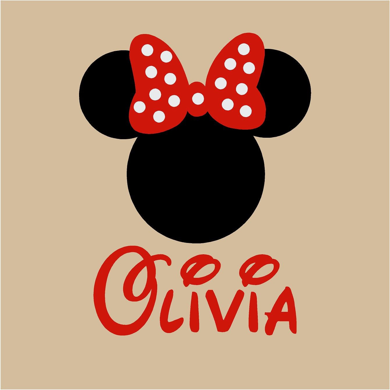 Minnie Mouse Wall Decal Custom Name Wall Art