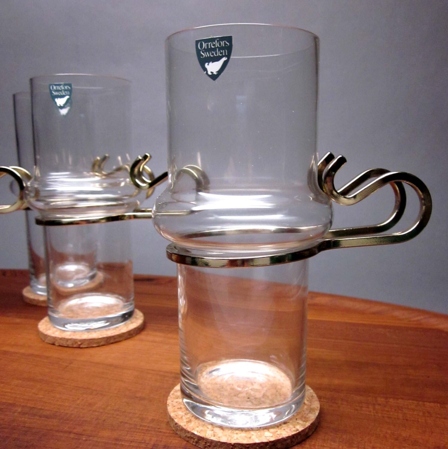4 Orrefors Hot / Cold Glasses Lindau & Lindekrantz design