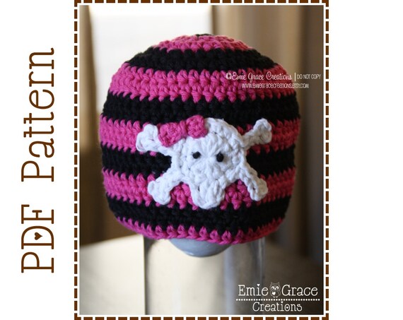 Pattern Etsy Exles | crochet skull and crossbone hat pattern stripe beanie Pattern Etsy Exles | crochet skull and crossbone hat pattern stripe beanie