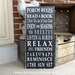 Porch Rules Vintage Style Typography Word Art Sign