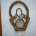 Antique french ribbonwork made of metal lace applique