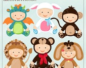 Baby In Costume V2 Cute Digital Clipart for Card Design, Scrapbooking, and Web Design Il_170x135