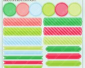 Candy Christmas Labels Cute Digital Clipart for Invitations, Card Design, Scrapbooking, and Web Design, Christmas Label Clipart Il_170x135