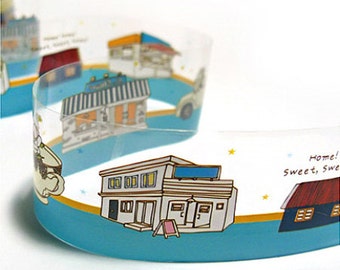 At Home Illustration Adhesive Tape (1.6in)