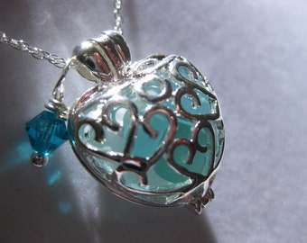 SS Sea Glass Necklace - Sterling Silver Seaglass Necklace Beach Glass Jewelry Handmade, Custom Jewelry