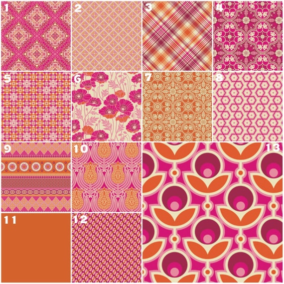 Items similar to Modern Charm in Magenta (Baby Bedding Crib Set) on Etsy