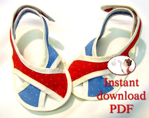 Baby. Sandals. Sewing. Pattern. French Chic sandals - booties - PDF