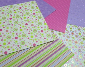 Groovy Retro Chic (10cm x 10cm - 20 pcs) Square Paper Pack for Japanese Origami Paper Crane Folding