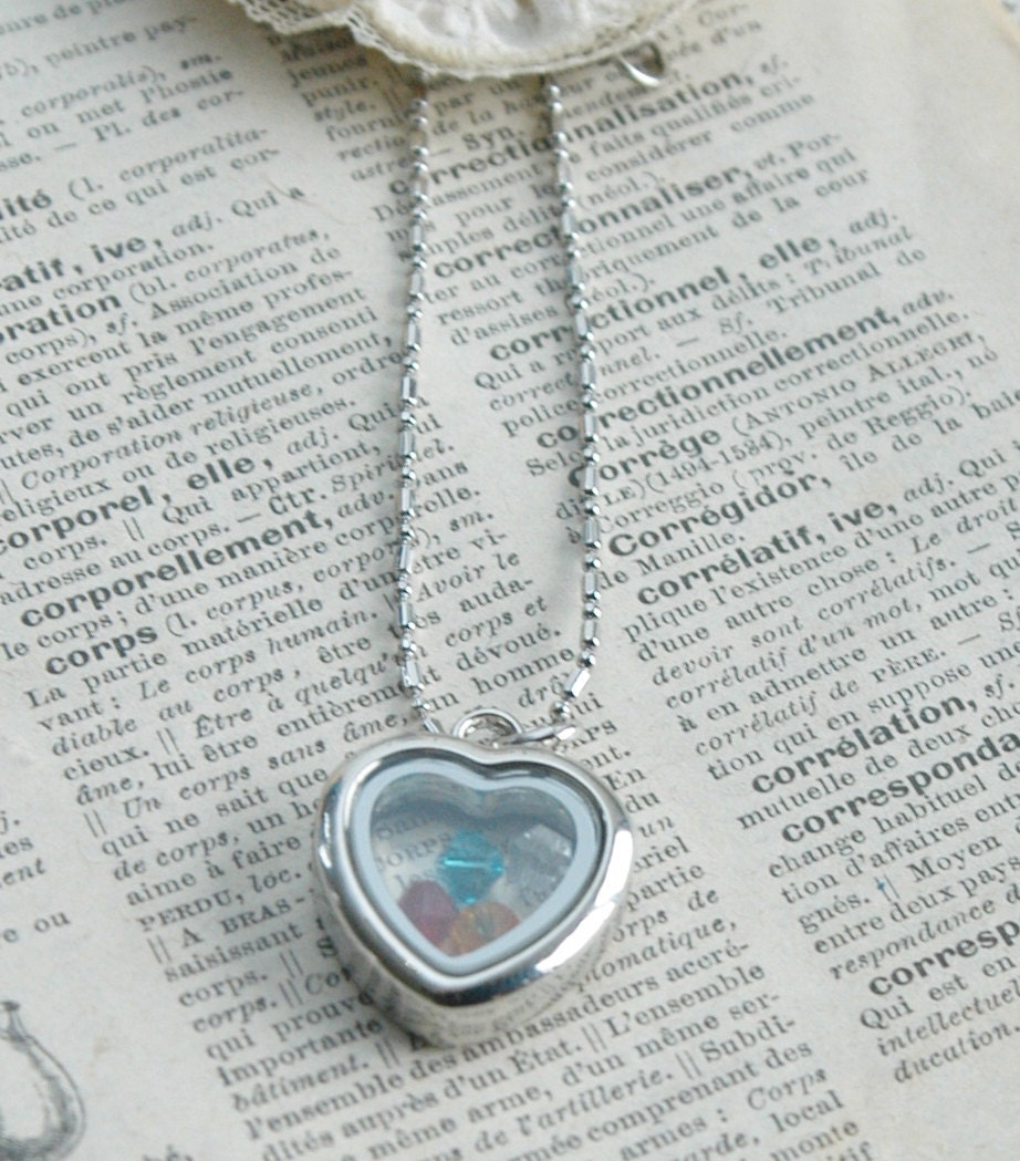 Heart Memory Locket Necklace Stainless Steel Locket With