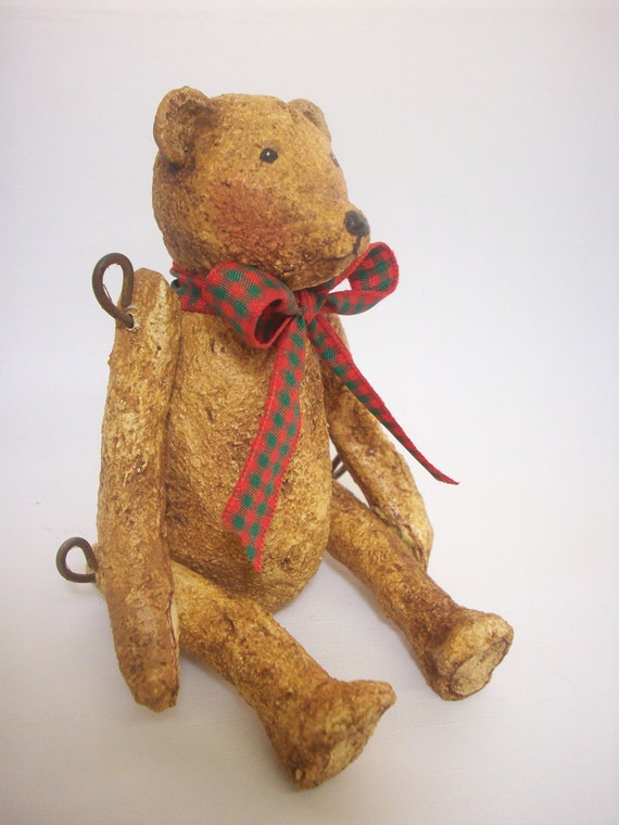 paper mache teddy bear