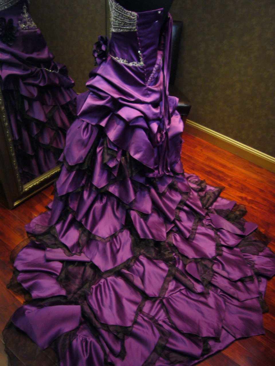 Royal Purple Wedding Dress Alternative Offbeat Custom Made To 