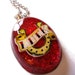 Rockabilly Tattoo Necklace Lucky Horseshoe and Red Glitter