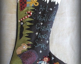 All Creatures Great and Small Christmas Stocking KIT by cheswickcompany